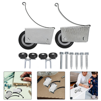 Track Pulley Sliding Door Wheels Doors Drawer Roller Cabinet Guide Pulleys Metal
