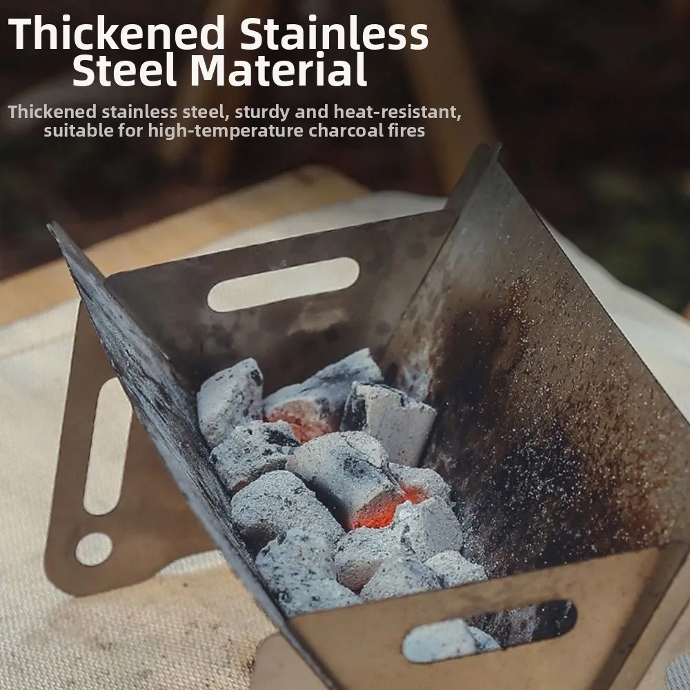 

Съемный складной гриль для барбекю из нержавеющей стали, термостойкая печь для барбекю, портативная складная стойка для гриля для барбекю, костра