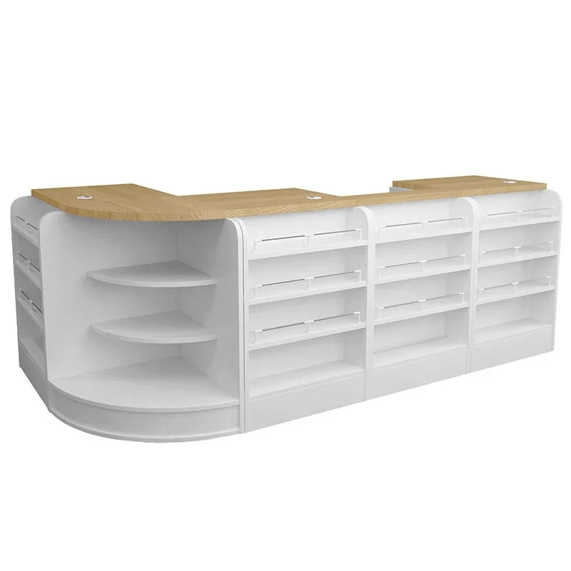 custom.Hongbai Retail Customized Material U-Shaped Luxury POS Supermarket Cash Register HJ-CS-033