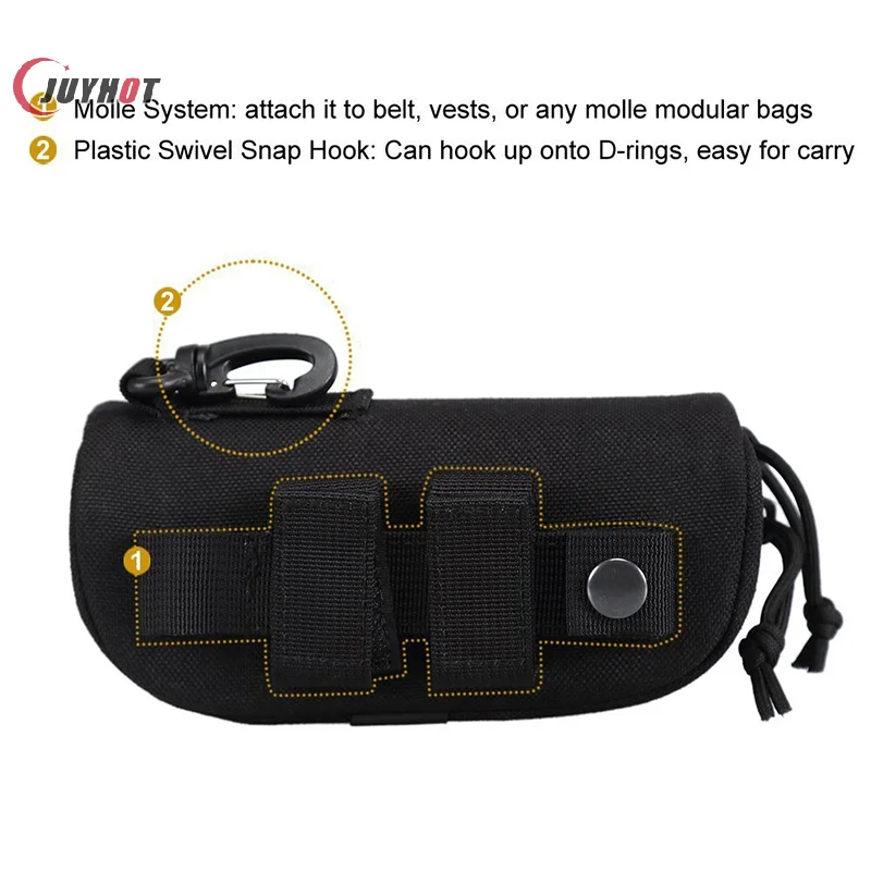 Taktische Nylon Harts chale Brillen etui mit Molle System Schutz box Zubehör Tasche Sonnenbrille tasche