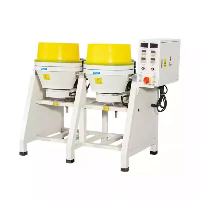 36L Easy to Operate Two Barrels Wet Dry Vortex Stainless Steel Gold Centrifugal Disc Polishing Machine Jewelry