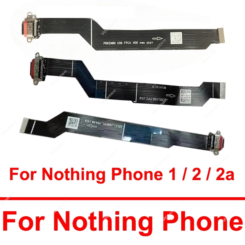 For Nothing Phone 1 2 2a A063 A065 A142 USB Charging Charger Flex Cable USB Charger Port Flex Cable Connector Parts