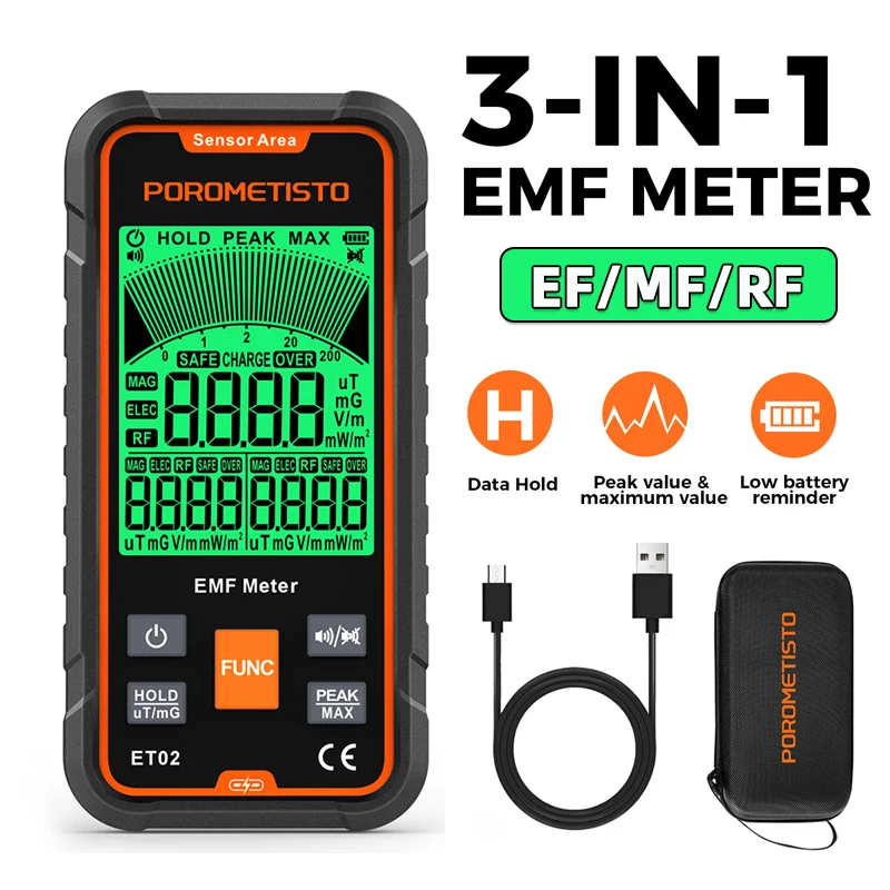 ET02 Emf Meter,3 In…