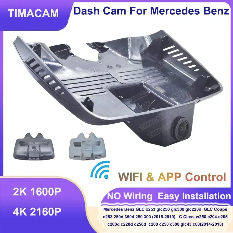 

TIMACAM 2K 4K 2160P Dashcam Автомобильный видеорегистратор для Mercedes Benz C Class w205 c204 c205 GLC x253 c253 2014-2019 glc43 glc63 c43 c63