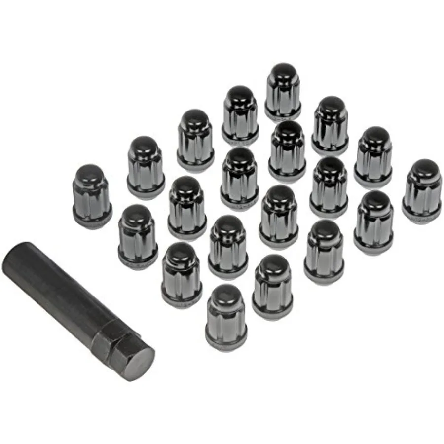 

711-356 Black Chrome Spline Drive Lock Set M12-1.50 Compatible with Select Models 20 Pack
