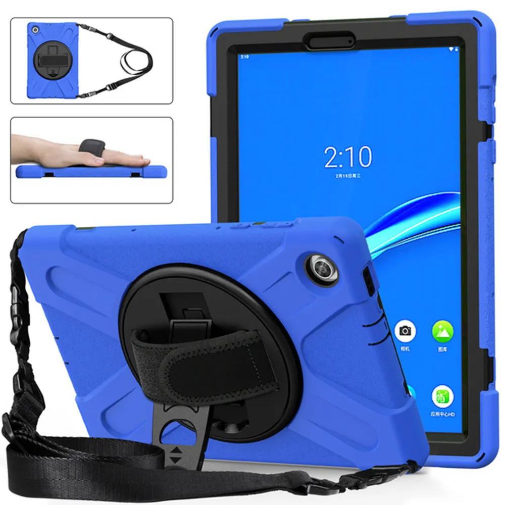 

For Lenovo P12 M10 Plus 3rd Gen 10.6 inch TB-125F TB-128F Case Heavy Duty Shockproof Rugged Cover With Hand/Shoulder Strap