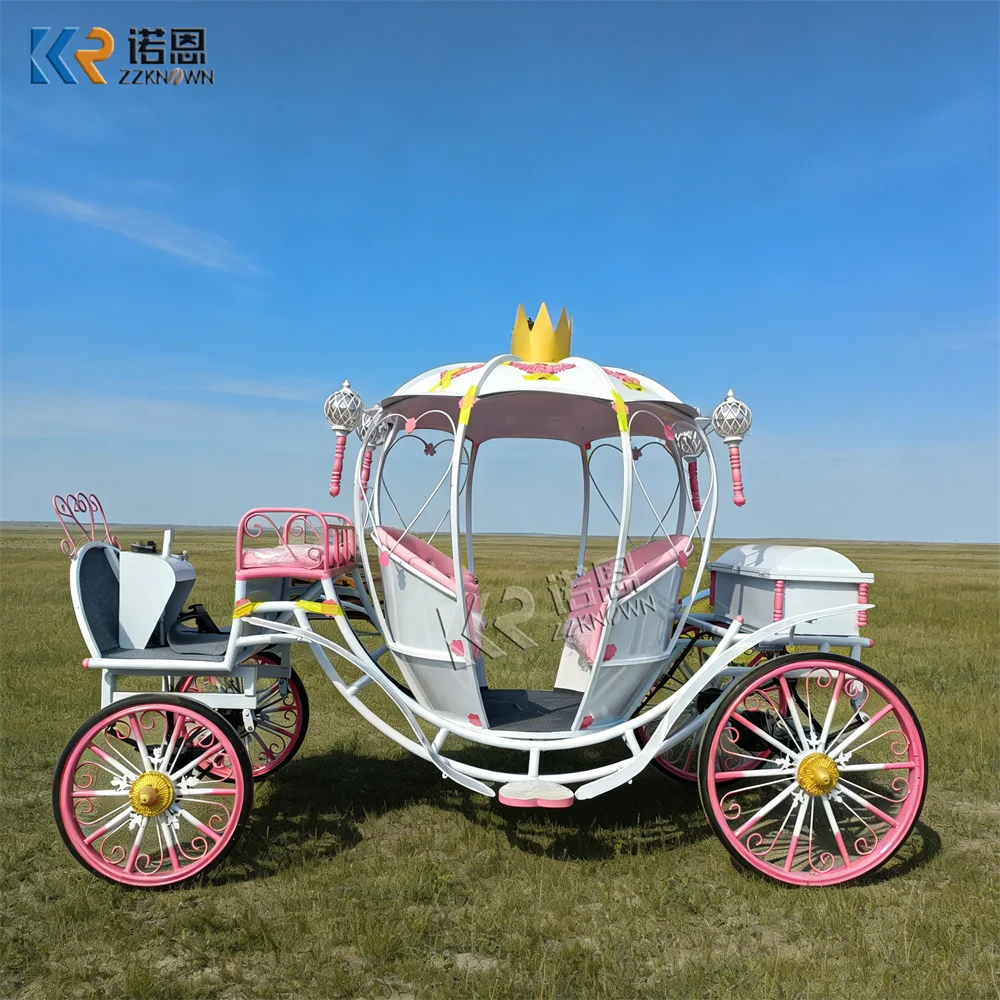 

Элегантная романтическая карета в форме тыквы, роскошная винтажная свадебная конная повозка для свадебных церемоний