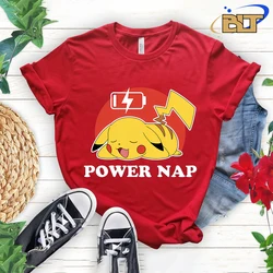 Pokémon cartoon print ladies tops pure cotton short-sleeved loose T-shirt personality clothing