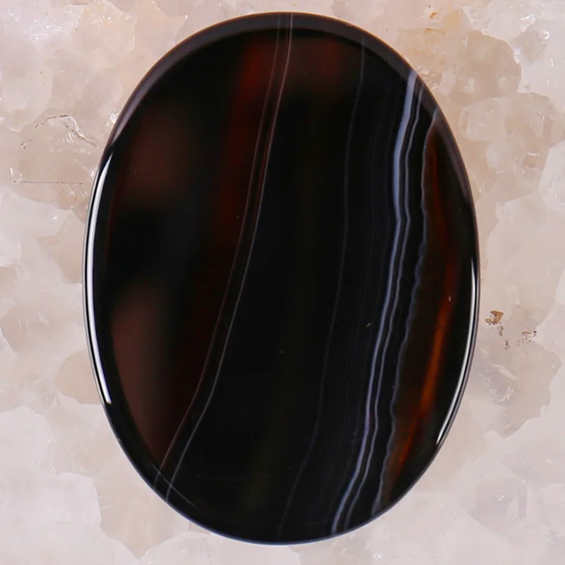 40x30MM Natural Black Veins Agate Stone Oval Cabochon CAB GEM Jewelry Making H097
