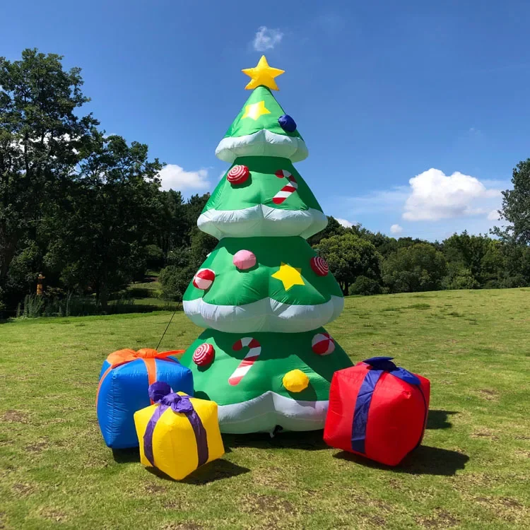 Giant Inflatable Christmas Tree Glowing Merry Christmas Outdoor Decoration LED Light Up Party New Year Christmas Decoration