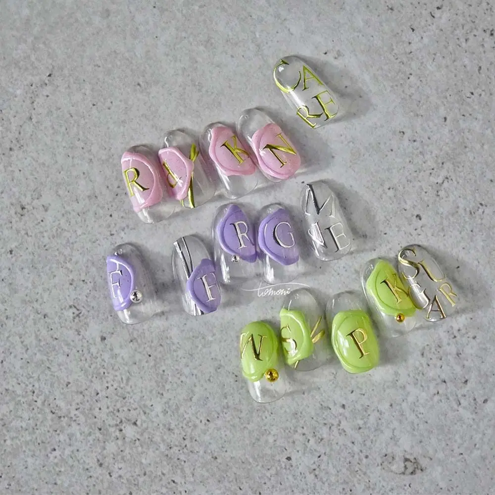 English Alphabet Pattern Bronzing English Letter Nail Stickers Nail Art Supplies Nail Charms Uppercase Letter Nail Decals