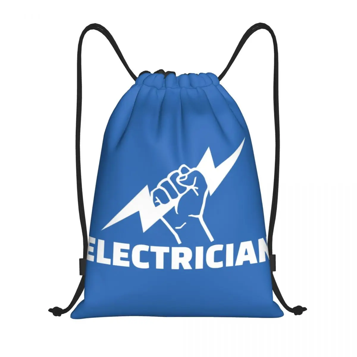 Eletricista Drawstring Bag Homens Mulheres Dobrável Ginásio Esportes Sackpack Engenheiro Energia Elétrica Compras Mochilas