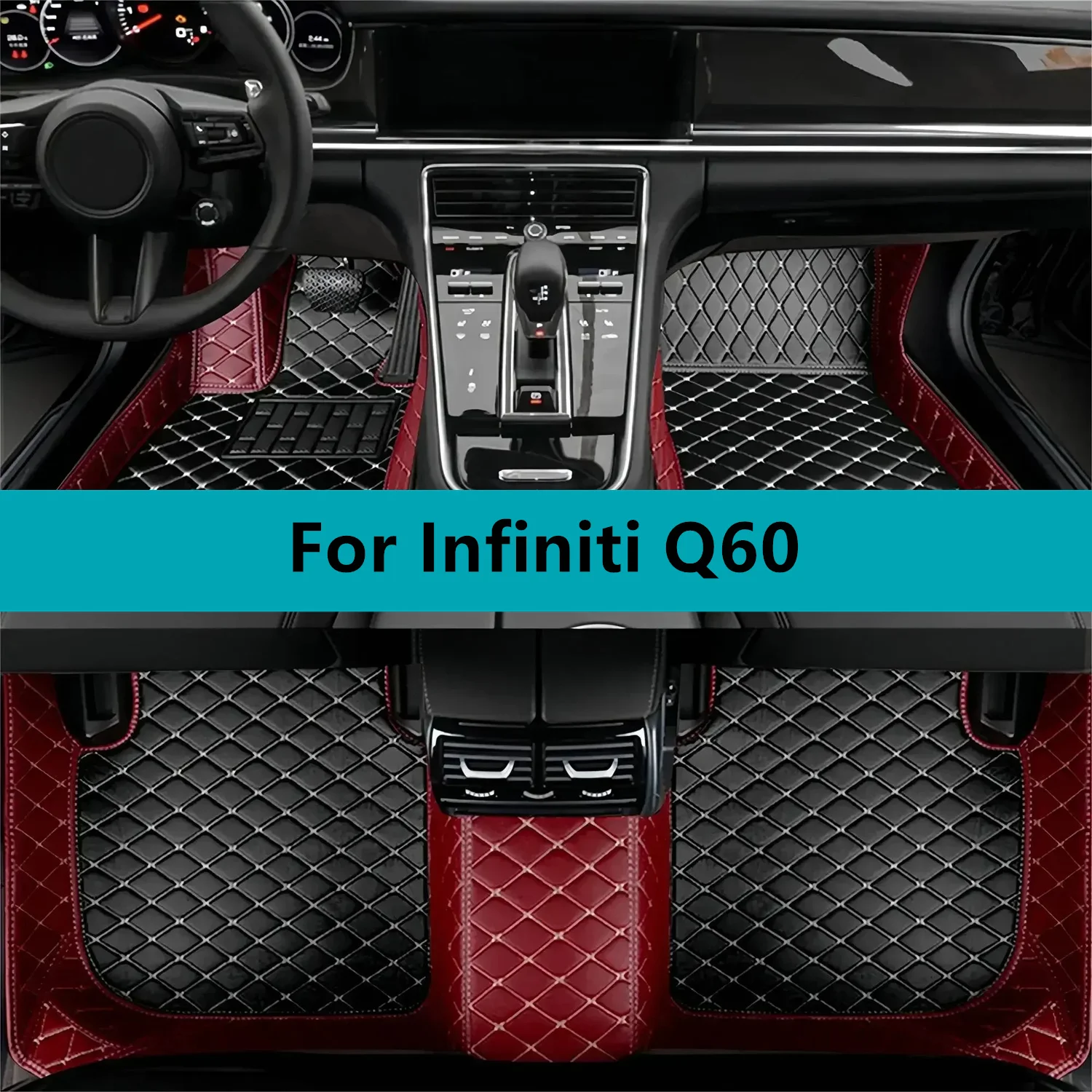 

Car Floor Mats For Infiniti Q60 2013 2014 2015 2016 2017 2018 Leather Floor Mats for Cars Mats Carpets Accessories