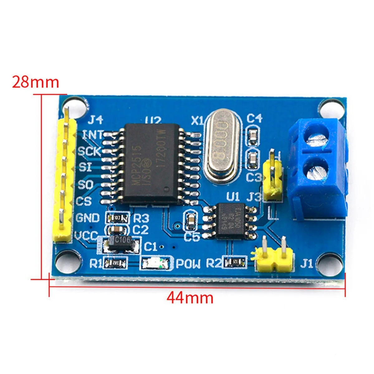 MCP2515 Modulo CAN Bus TJA1050 Ricevitore SPI per 51 Kit fai da te Programma microcontrollore Routine-AB01