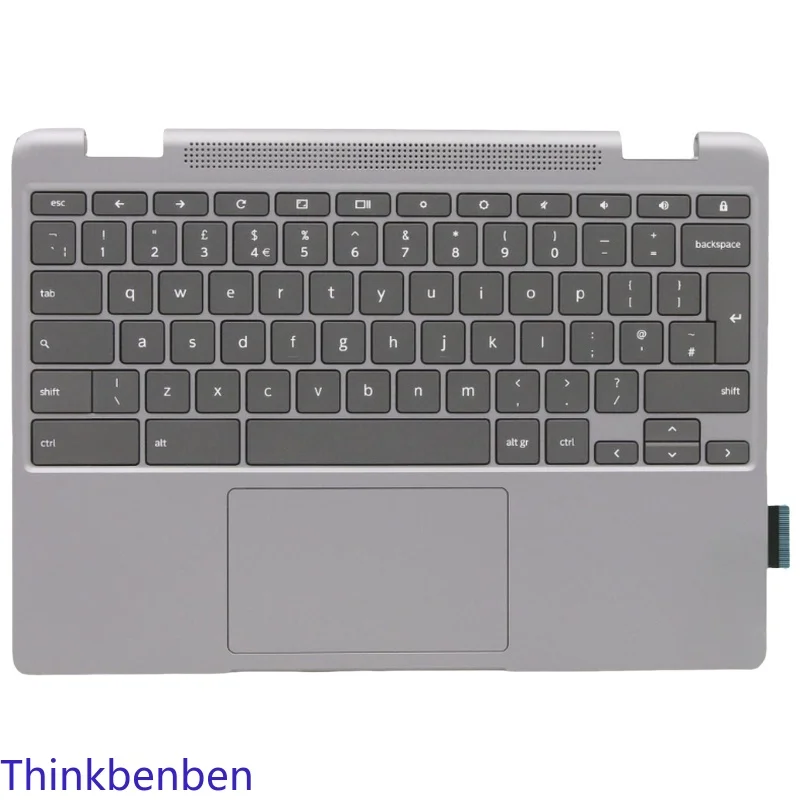UK English Grey Keyboard Upper Case Palmrest Shell Cover For Lenovo Ideapad Flex 3 Chromebook 11 11IJL6 5CB1D05190