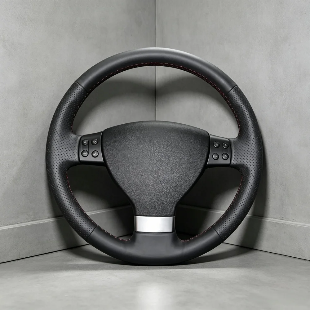 Car Interior Hand Stitched Artificial Leather Steering Wheel Cover For VW Golf 5 Mk5 Passat B6 Jetta 5 Mk5 Tiguan 2007-2011
