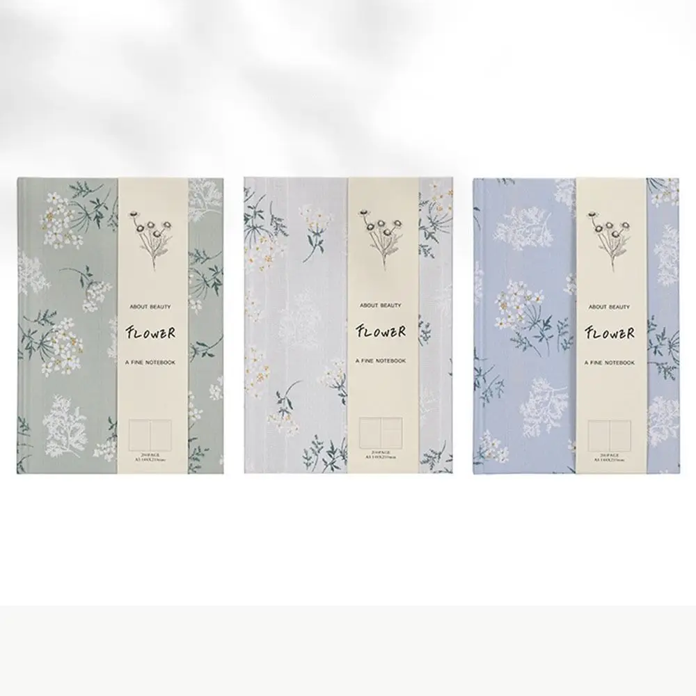 Durable Stylish A5 Cloth Notebook Compact Fabric Cover A5 Hand Ledger Cotton Cloth Binding Thick Embroidered Notebook Office