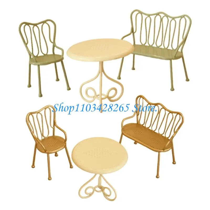 

Mini Dining Creative Play Metal Furniture Set For Children Safe Pretend Kitchen Accessories Easy Together Design G2TE