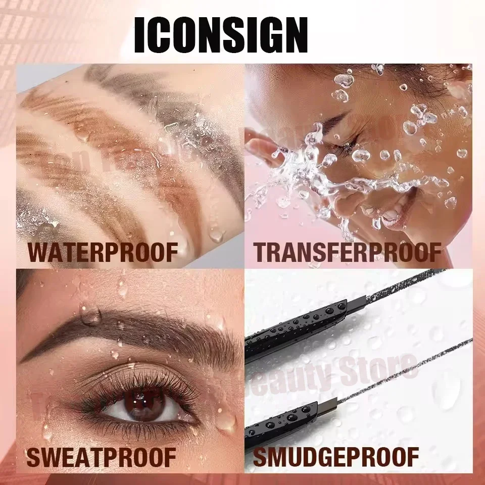 Kit de teinture pour sourcils et cils, tatouage, Mascara, crème durable, peinture liquide, outil de maquillage de couleur marron et noir