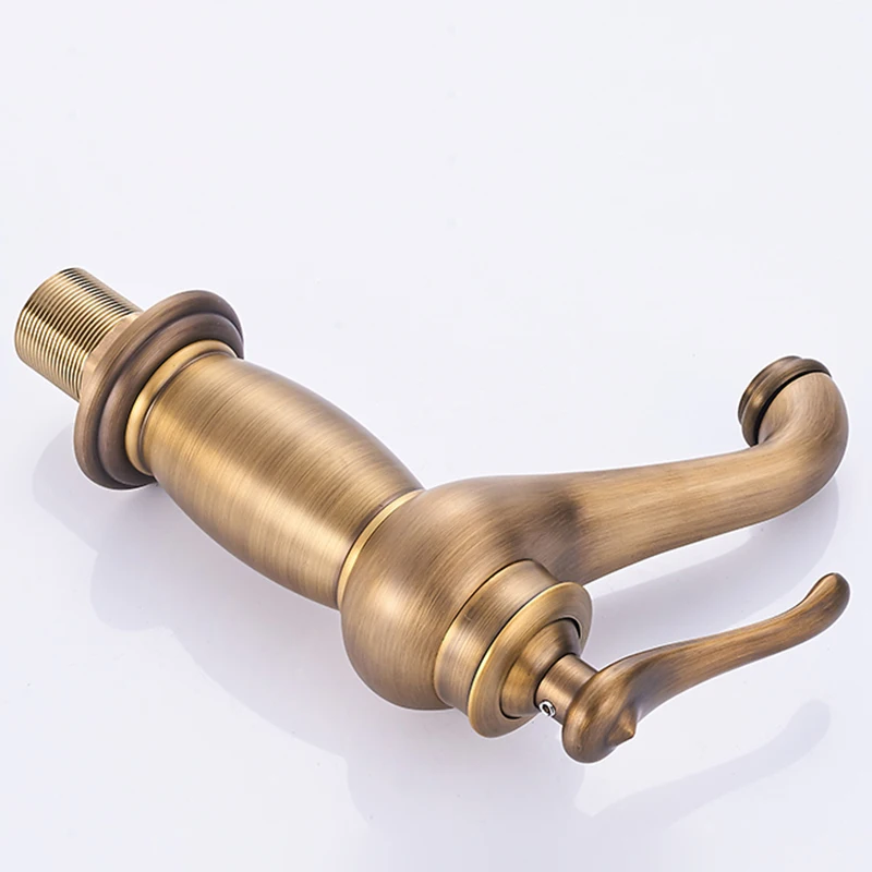 Vidric Bathroom Faucet Antique Bronze Solid Brass Basin Sink Brass Faucets Single Handle Water Mixer Taps Bath Tap torneiras Cra