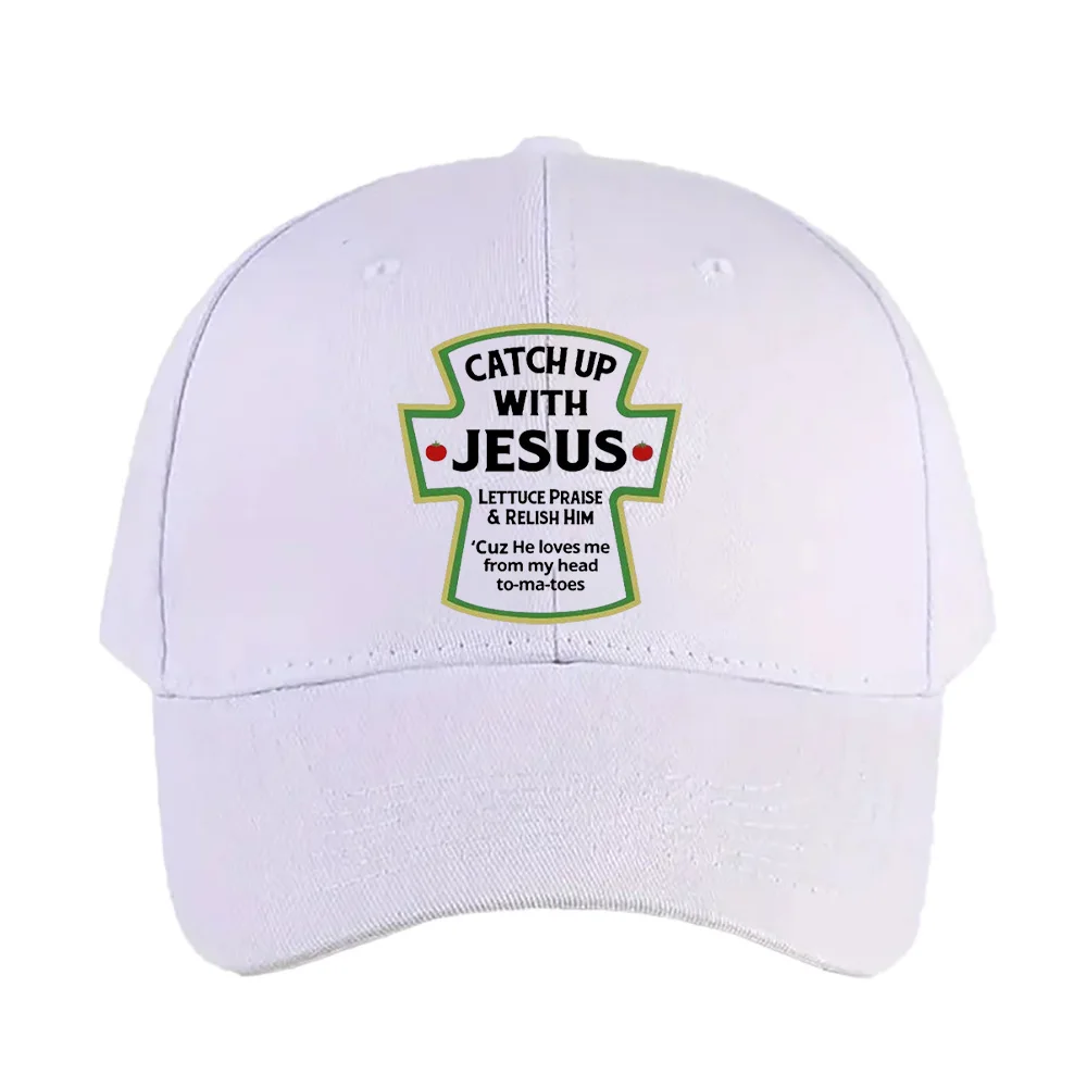Catch Up With Jesus Cap summer woman Man Adult Hat Fashion Casual Adjustable Printed Baseball Caps Trucker Cap