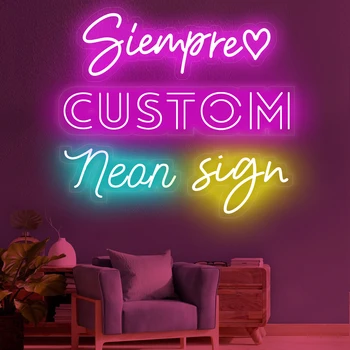 Benutzerdefiniertes Neonschild-Licht für Namen, Hochzeit, Geburtstag, Weihnachten, Party, Geschenk, personalisierter LED-Dimmer, USB-Neon-Heimdekoration