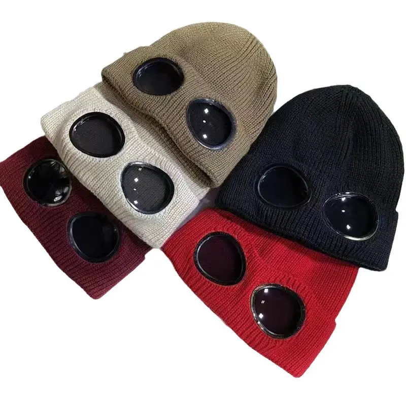 2023 Autumn Winter Acrylic Solid Thicken Knitted Hat Warm Skullies Cap Beanie Hat For Men and Women 12