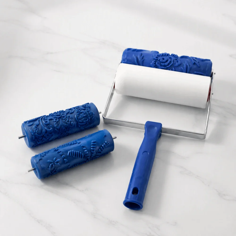 Smooth Coating Paint Roller Brush Texture Paint Tool Fine Detailing Patterned Paint Roller 3D Pattern Precision Printing