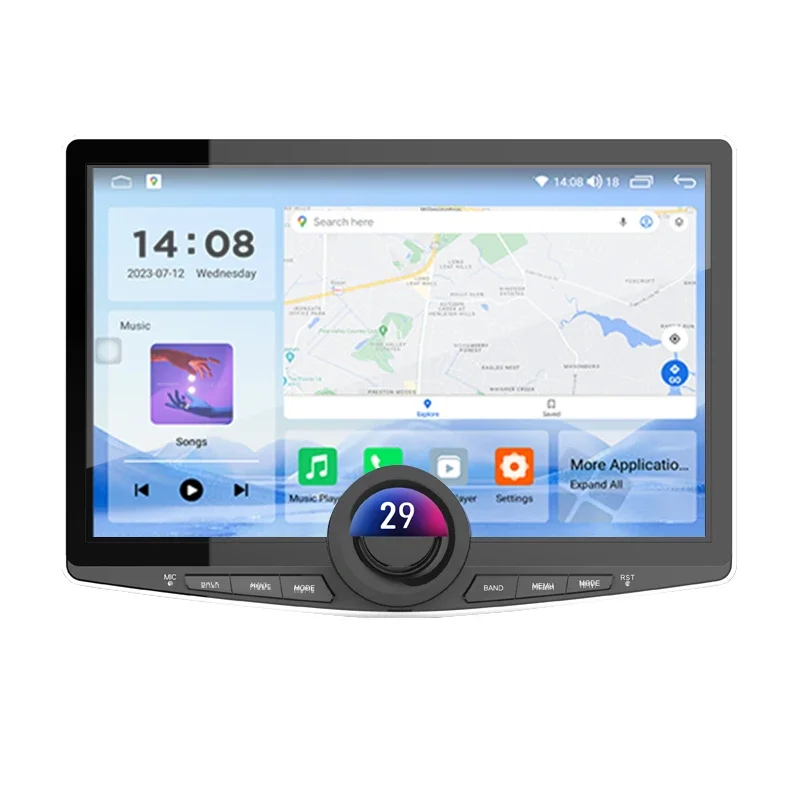 Car DVD Player Infotainment System 2k Screen 360 Degree Camera Displayable Dual Knob Android Diamond Multimedia Car Audio Player