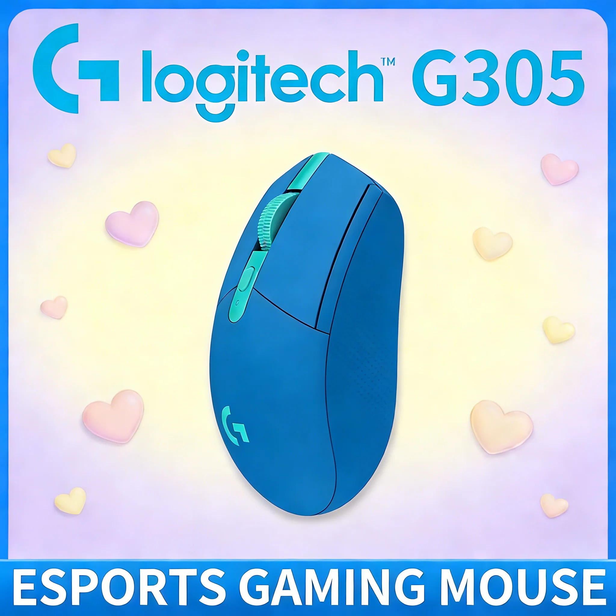 Logitech G305 Wireless Gaming Mouse 12000 DPI HERO Sensor Ergonomic Design Lightweight 99g Extended Battery Life LIGHTSPEED Tech