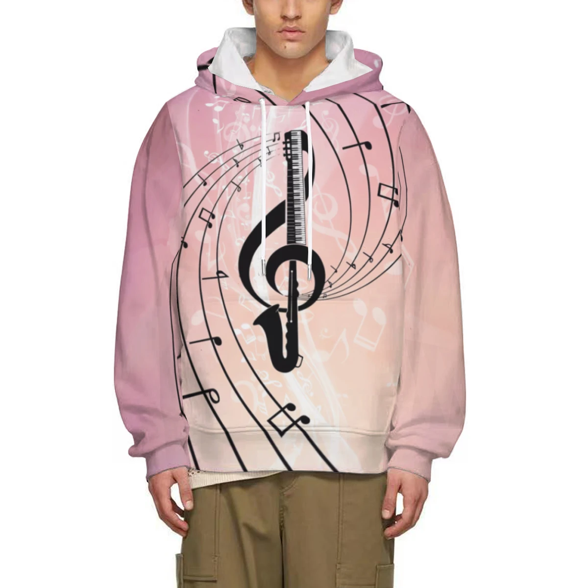 3D Hip Hop Music Guitar Print Hoodies For Men Christmas Hooded Sweater Fashion Men Clothing Long Sleeve Sweatshirt