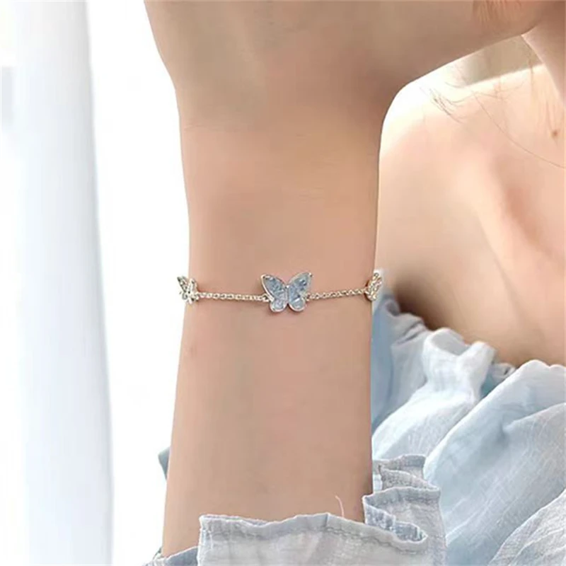 Eleganter Schmetterlings-Zirkon-Ring, Ohrringe, Armband, Halskette, Schmuck für Frauen, Geschenk für Sie, Alltagskleidung, besondere Anlässe – Detail 10
