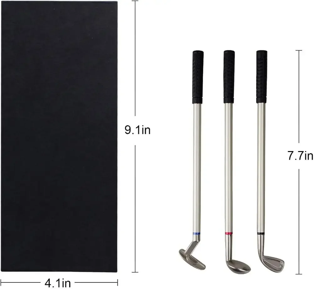 Juego de Mini bolígrafos de Golf de escritorio, regalo que incluye Putter de Golf, 3 palos, bolas, bandera, juegos de escritorio, suministros de