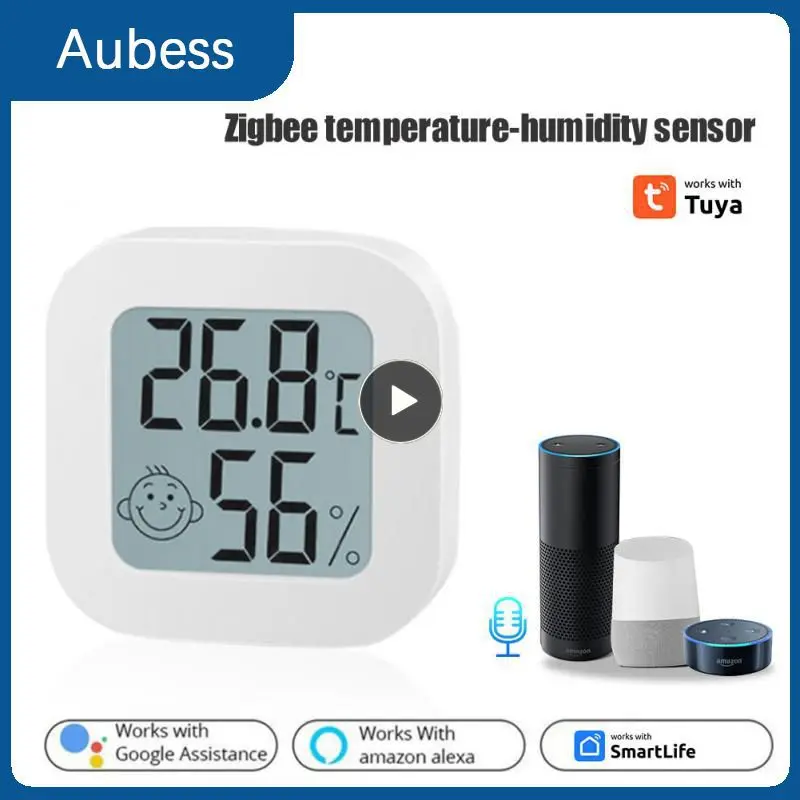 

Zigbee Thermometer Hygrometer Tuya WiFi Smart LCD Screen Digital Temperature Humidity Sensor Work With Alexa Google Home