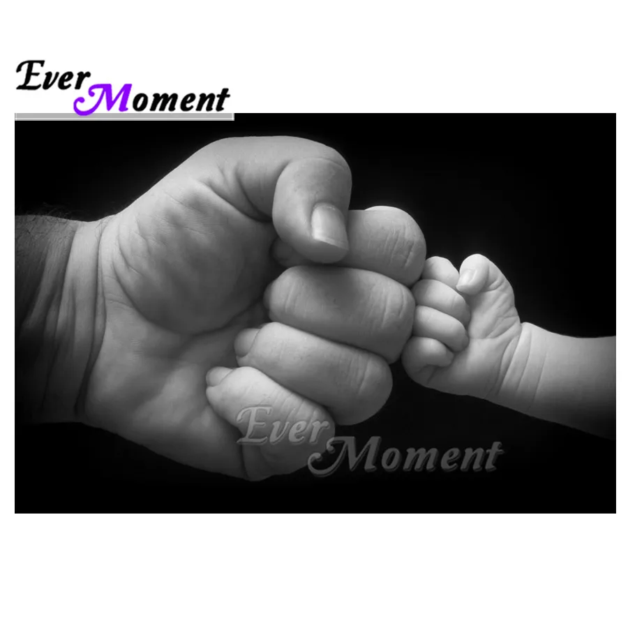 

Алмазная картина Ever Moment, мозаика, семейный детский кулак, 5D DIY, полная квадратная круглая дрель, картина со стразами, вышивка ASF2015