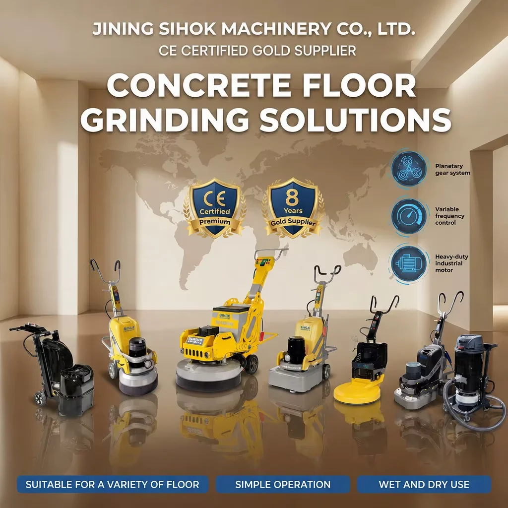 Electric Heavy Duty Concrete Floor Grinding Machine 700mm 380V Three Phase 11KW Large Area Walk Behind High Torque SIHOK