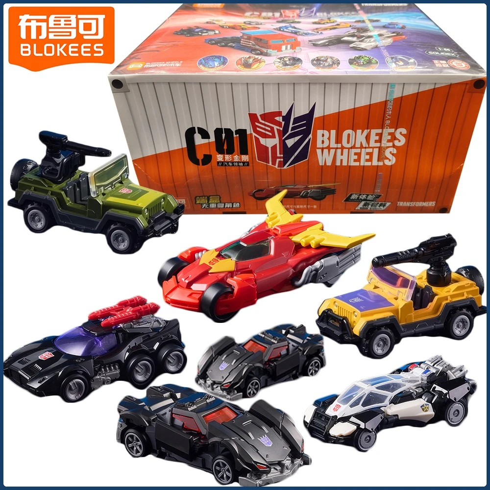 

New Original BLOKEES Transformers C01 Car Assemble Blind Box Cartoon Movable Puzzle Model Decorative Toys Kids Christmas Gifts