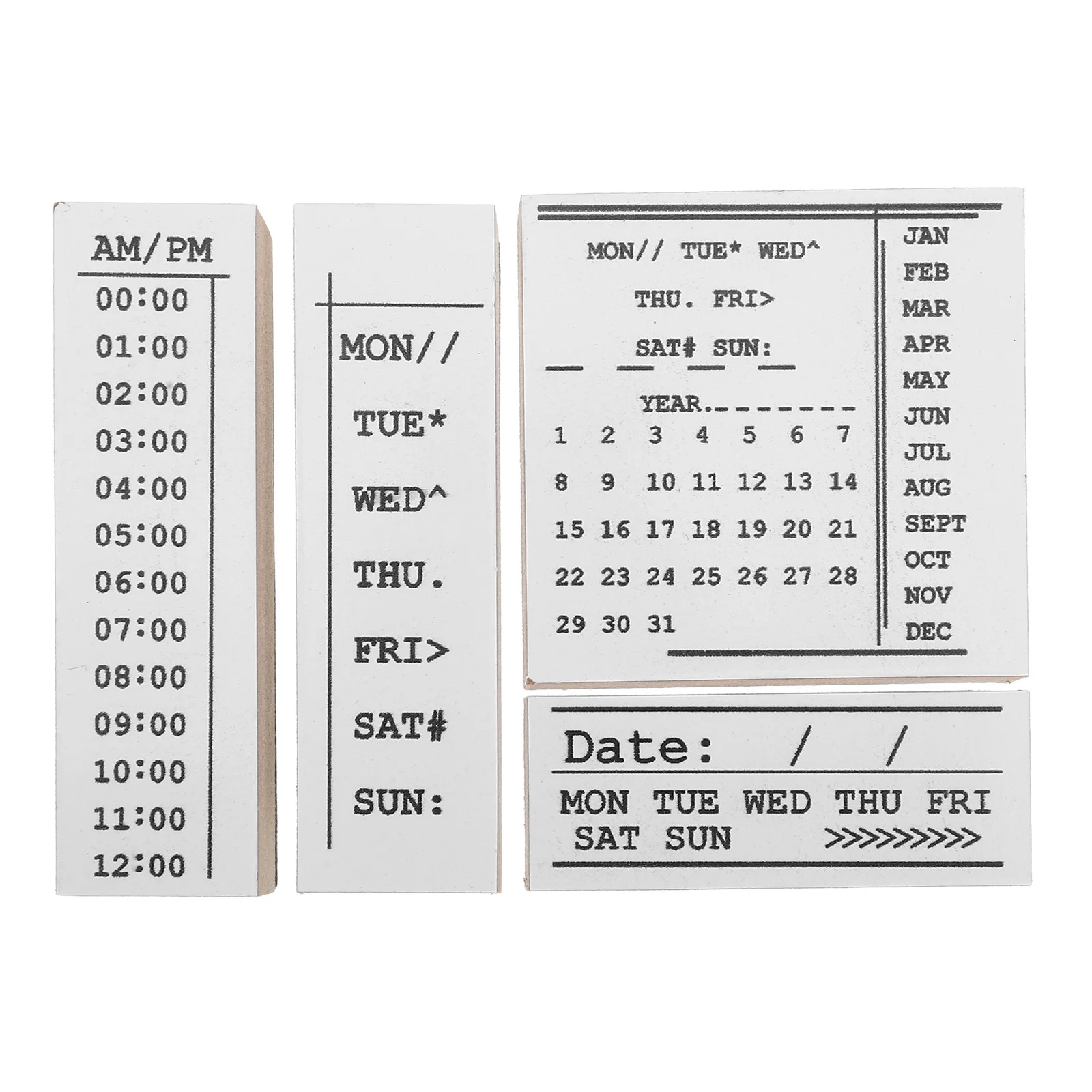 

DIY Wood Journal Stamp Set Lightweight Mdf Rubber Stamps for Planner Decoration Scrapbook Album Stencils Crafts Decorative