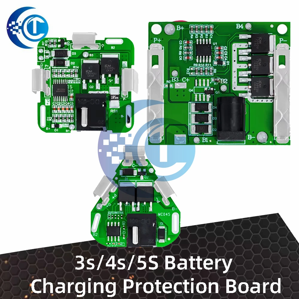 3s/4s/5S  Battery Charging Protection Board Li-Ion Lithium Battery Pack Protection Circuit Board BMS Module For Power Tools