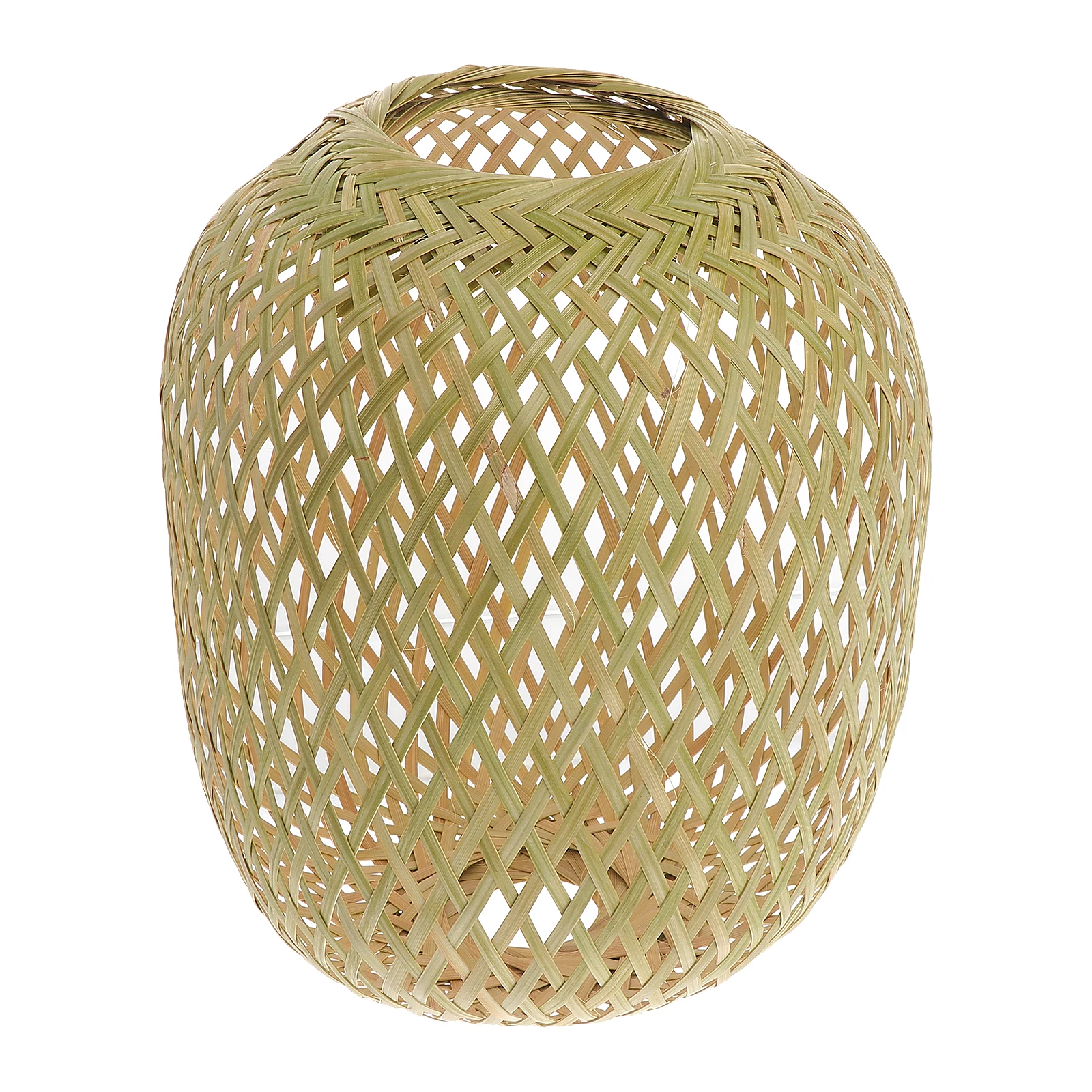 

Bamboo Woven Lampshade Indoor Hanging Light Cover Simple Style Khaki Color Random Bedroom Room Lighting Accessories