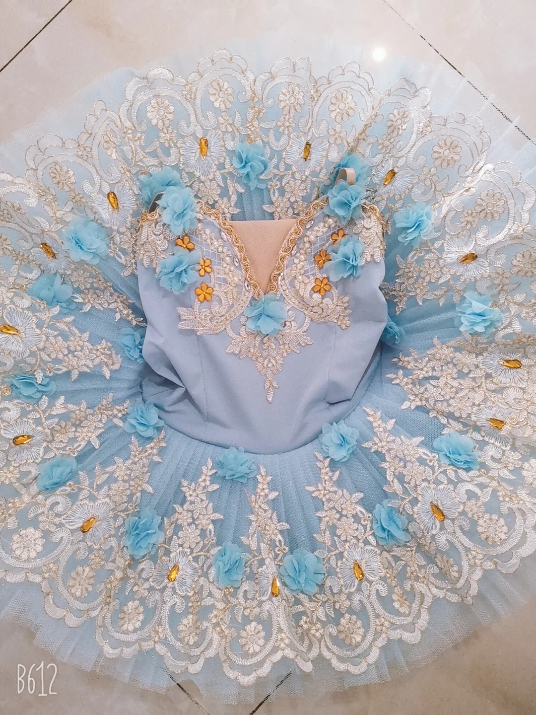 Adult Kids Classic Professional Ballet Tutu Swan Lake Pancake Tutu Ballerina Party Dance Costumes Ballet Dress Sky Blue