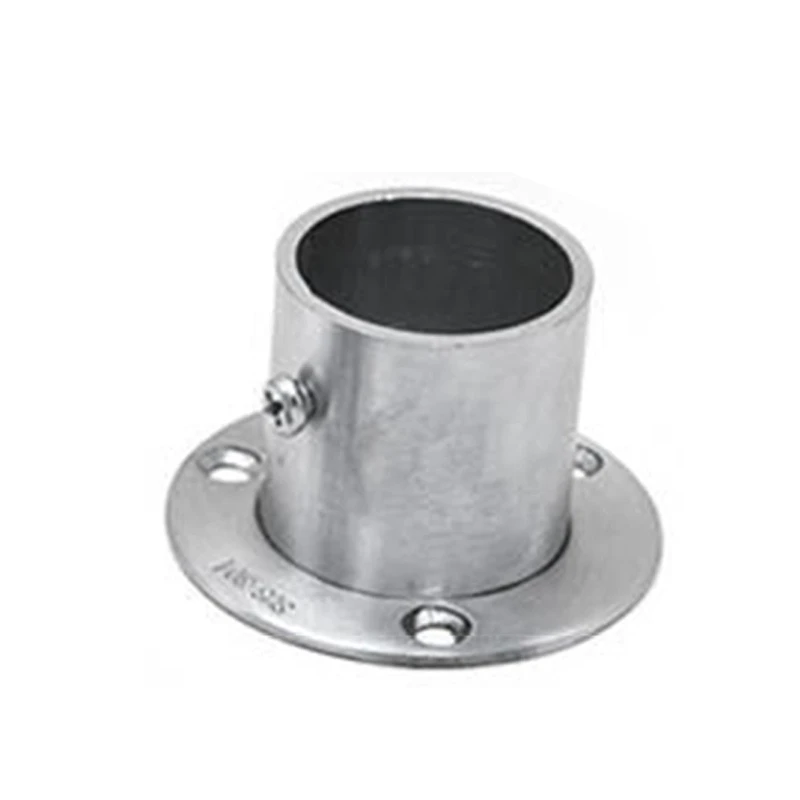 Support tige à bride en acier inoxydable, support tuyau pour placard, armoire, tringle à rideau douche (argent),