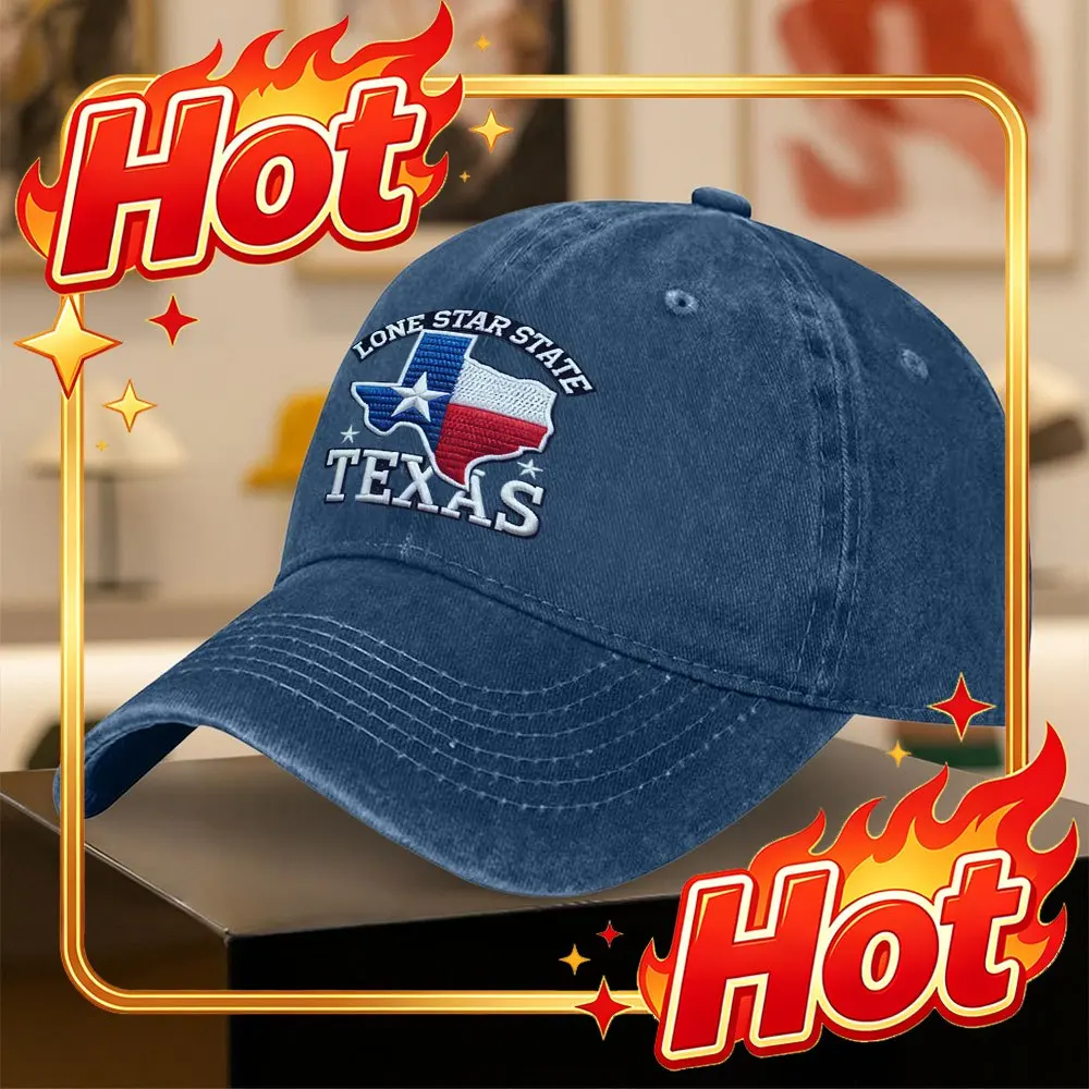 Custom Hat Classic Trendy Printed Texas Star Baseball Cap, The Best Accessory for Men And Women When Going Out. A Stylish And Cl