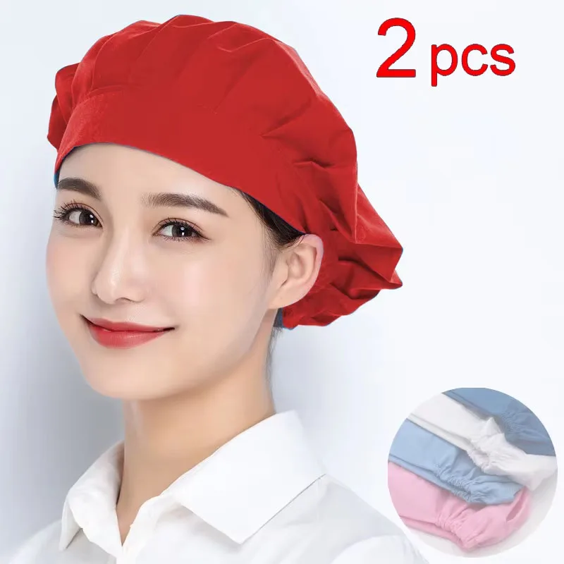 Bakery Baking Workshop Work Hat Canteen Catering Bundled Hair Dust proof Work Headband Chef Cap Food Service Cook Hat