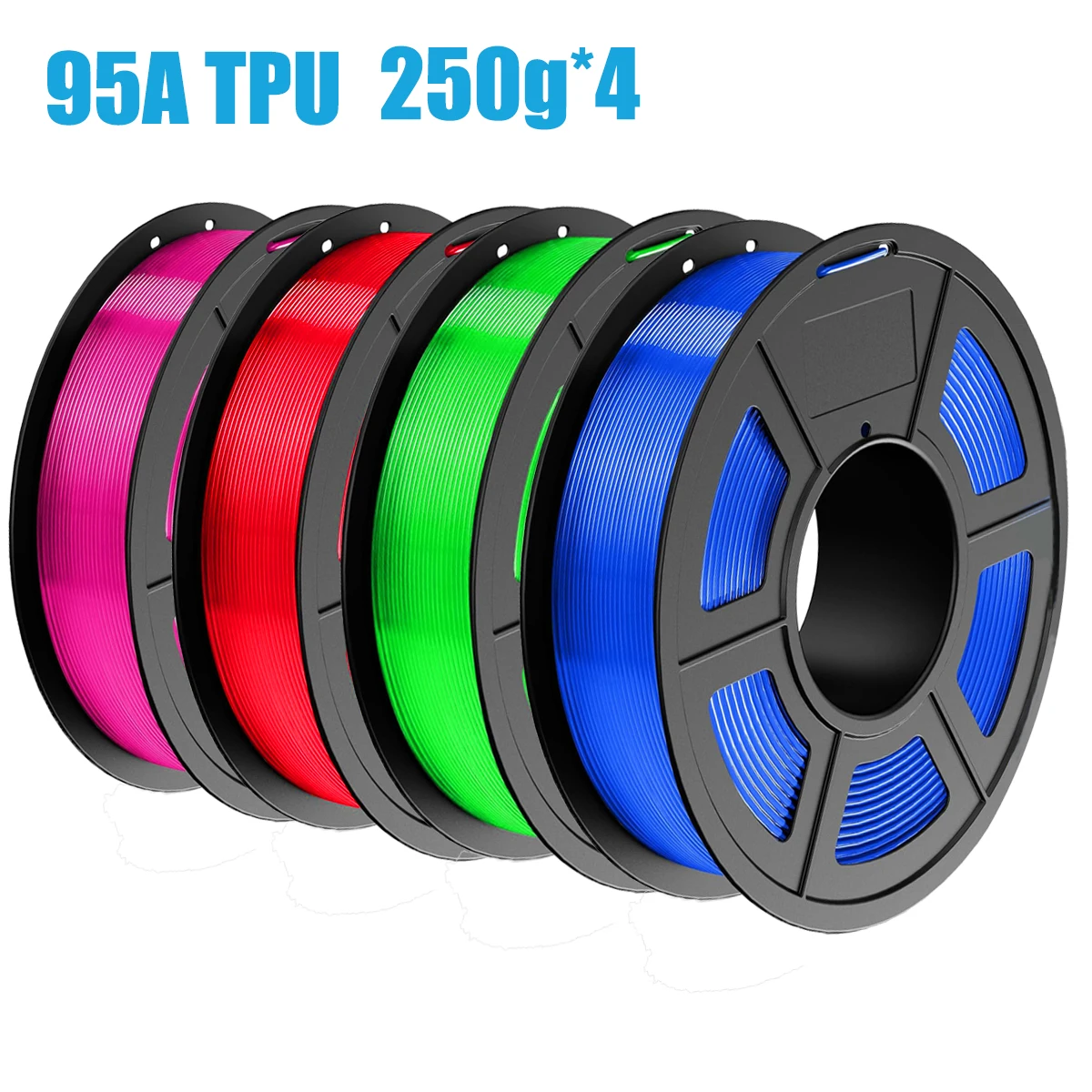 

Прозрачная TPU-нить, 1,75 мм +/-0,03 мм, гибкая TPU-нить 95A для 3D-печати, катушка 250 г (0,55 фунта), подходит для большинства FDM-принтеров.