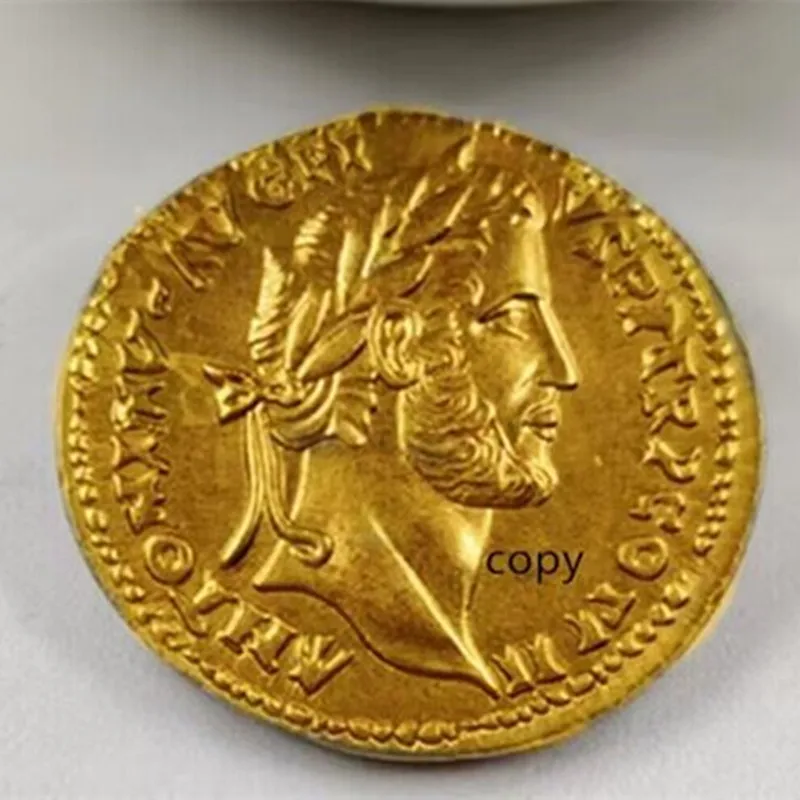 Greek Goddess Knight Commemorative Gold Ancient Rome Replica Coin Antique Copper Collectible Copy Coins