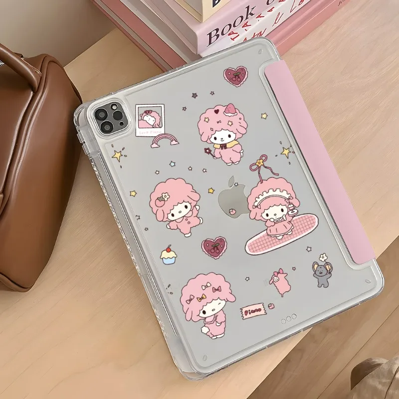 

Star Melody Tablet Case for IPad 9th/8th/7th 10.2in Pro 11inch A16 11th Shockproof Cover Mini7 Air6 5 Three-fold Protective Case