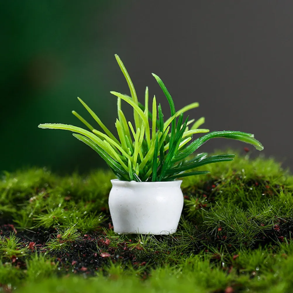 

8Pcs Artificial Mini Plants Mini Bonsai Simulation Resin Potted Plant Decors Miniature Bonsai Adorn Home Office Desktop