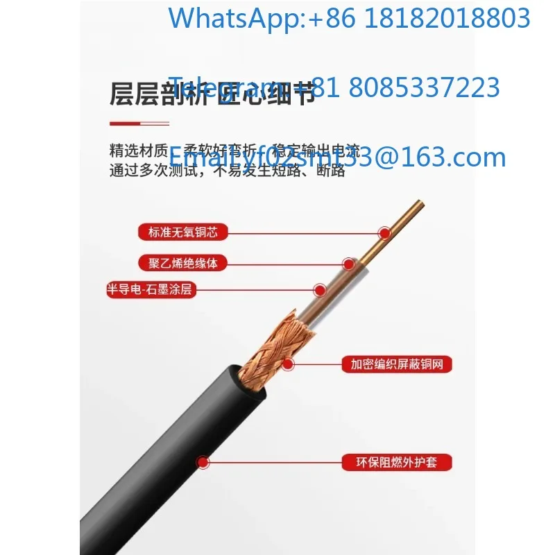 STYV1 Low Noise Vibration Acceleration Sensor Cable BNC To L5/M5/10-32 Instrument Wire