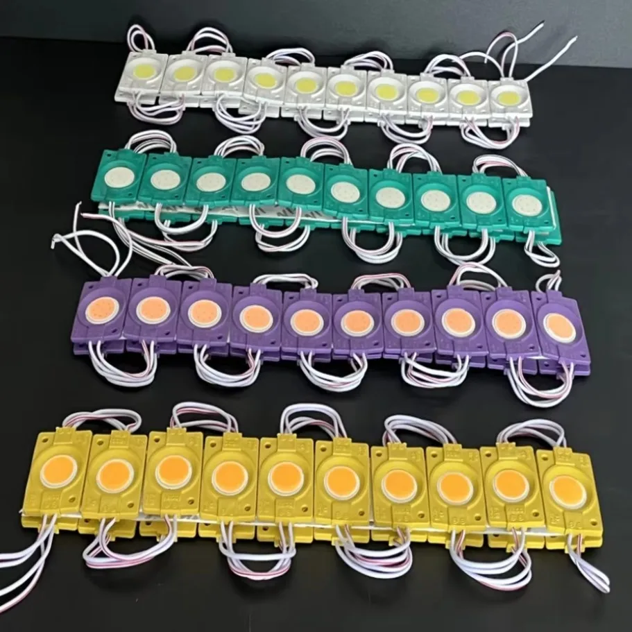 

20 Pcs 12V LED Module COB Light Advertisement Design Sign Backlight Shop Banner Warm White Red Blue Yellow Pink IP65 Waterproof